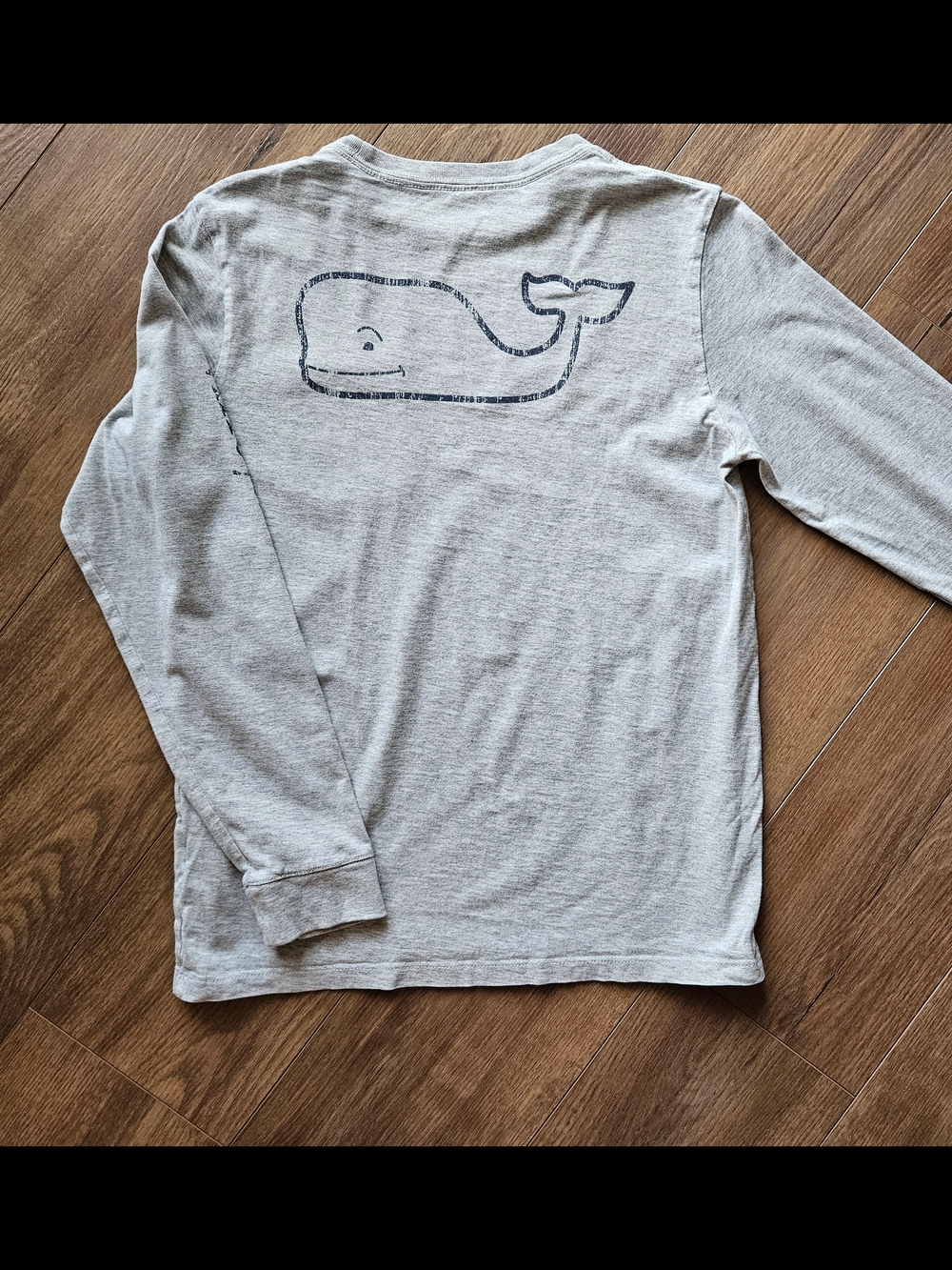 Boys Long-Sleeve Whale Graphic Tee - Gray